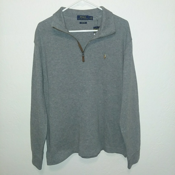 •Polo Ralph Lauren• Heather Grey state rib sweater - Picture 2 of 4